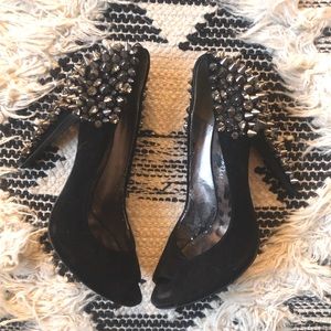 Sam Edelman Black Spiked Heels